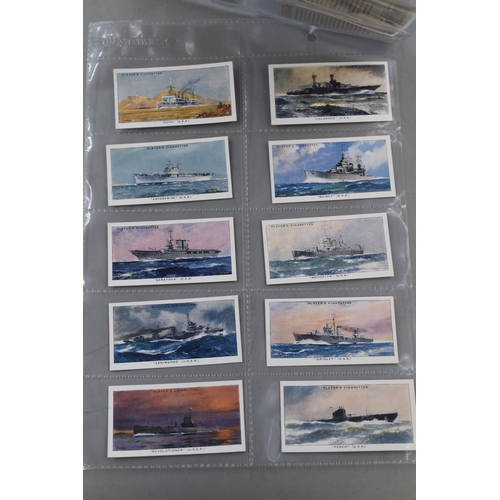 159 - Three sets of 50 John Player & Sons 1930s Cigarette Cards including Cricketers, Modern Naval Cra... 