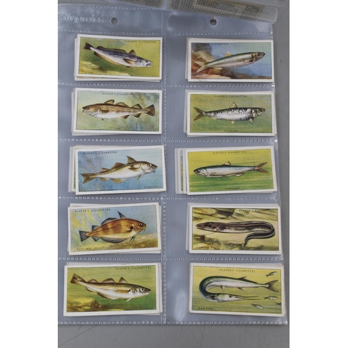 159 - Three sets of 50 John Player & Sons 1930s Cigarette Cards including Cricketers, Modern Naval Cra... 