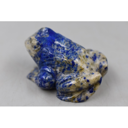 166 - A Carved Lapis Lazuli Frog Figure, Approx 2.5