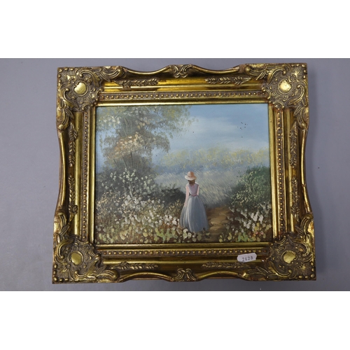 370 - Three Original Oil on Canvass in gilt Framed Mounts depicting Parisian Scene, lake Scene and Country... 