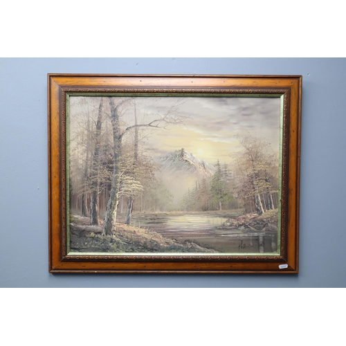 373 - Two Framed Original Oil on canvass of Country Scenes in Matching Frames (29