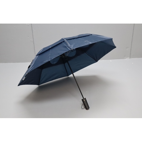 395 - New Coopers Navy Windproof Umbrella in Box