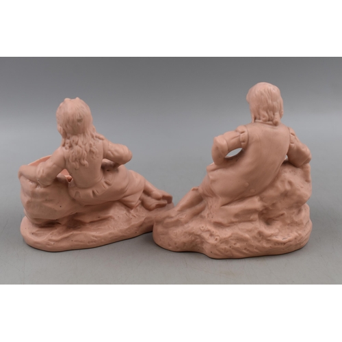 279 - Pair of Parian Ware Girl and Boy Figures (5