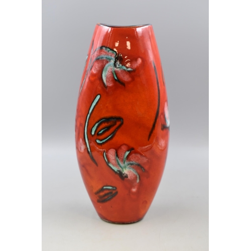 304 - Large Poole Pottery Daisy Volcano Torpedo Vase 14