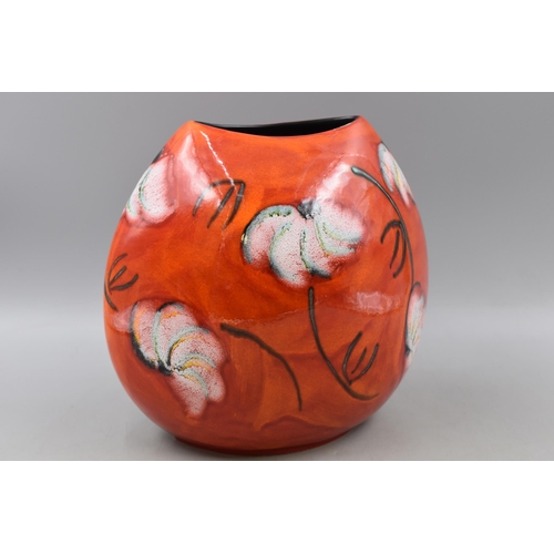 305 - Large Poole Pottery Daisy Volcano Purse Vase 11