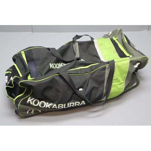 592 - A Kookaburra Pro 800 Cricket Bag With A Selection of Cricket Gear. Includes Wicket Keeping Gloves, C... 