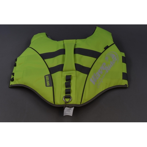 647 - A California Wave Rider Hi Vis Dog Life Jacket.