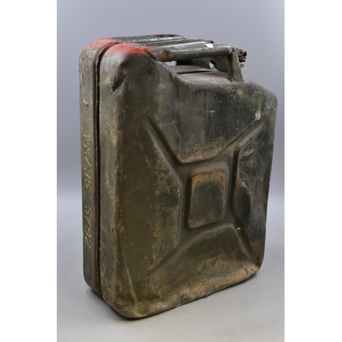 625 - Vintage Army Steel Jerry Can with slight dent Dated 1967