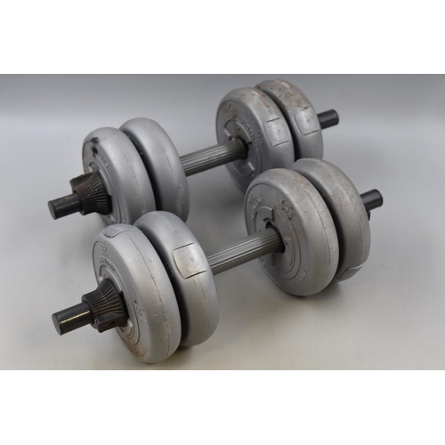 654 - Pair of 8kg DP Fit For Life Dumbbells