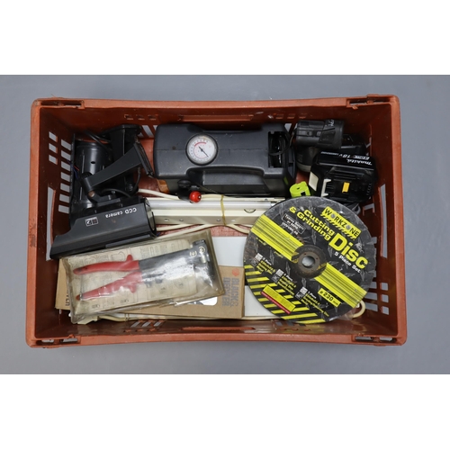 720 - Mixed Selection of Tools and Accessories including Dummy cameras, Cutting Disc, Rivet Gun, Cordless ... 