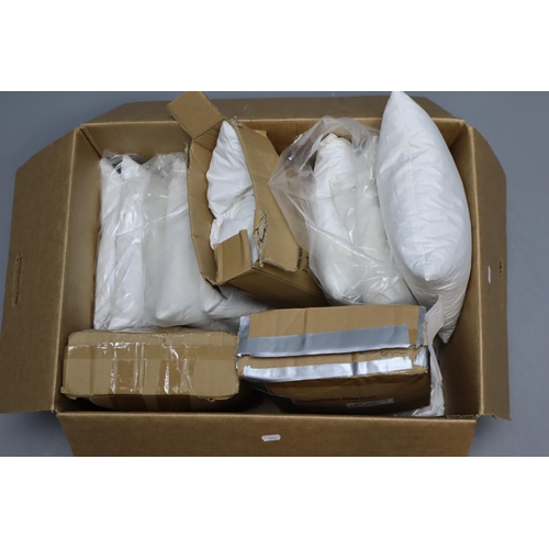 722 - A Selection of Twelve Down and Feather Pillow Inserts, All Approx 10.5