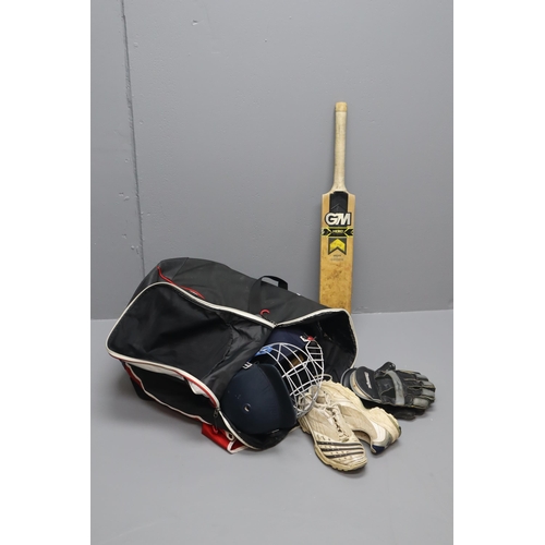 730 - A Gray-Nicolls Predator 3 Cricket Bag With a Selection of Cricket Gear. Includes Assorted Cricket He... 