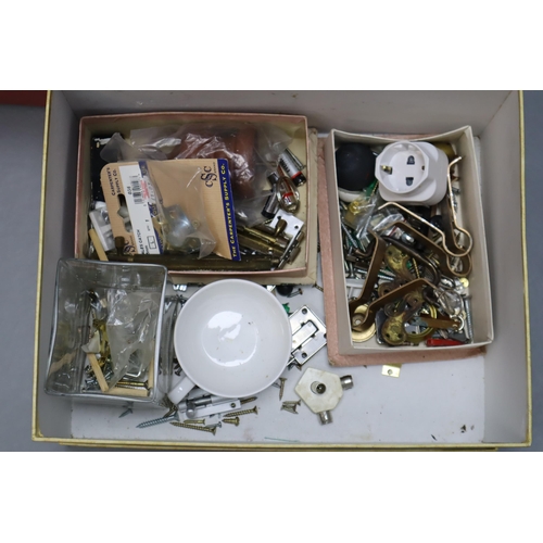 734 - A Mixed Selection to Include Electricals, Light Switches, Screws and More.