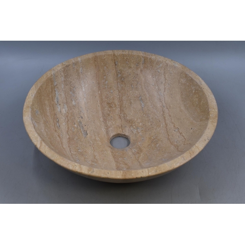 687 - Goodhome Atigun Beige Round Counter-Mounted Counter Top Basin