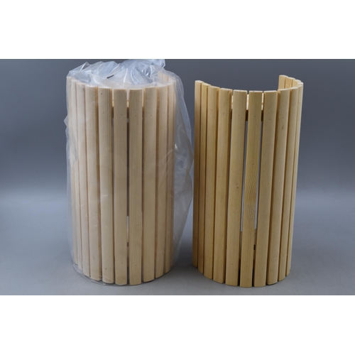 689 - Pair of Wooden Sauna Wall Lampshades