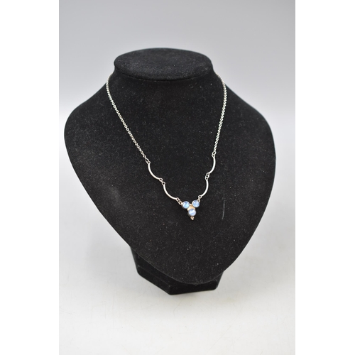 2 - A Sterling Silver Moonstone Necklace