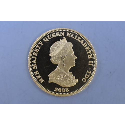 8 - Tristan Da Cunha 22 Carat Gold Limited Edition (18 of 499) Proof Milled Edged Guinea Complete with C... 