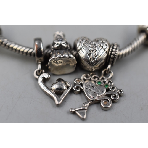 20 - Silver 925 Pandora Bracelet with a Selection of various Charms