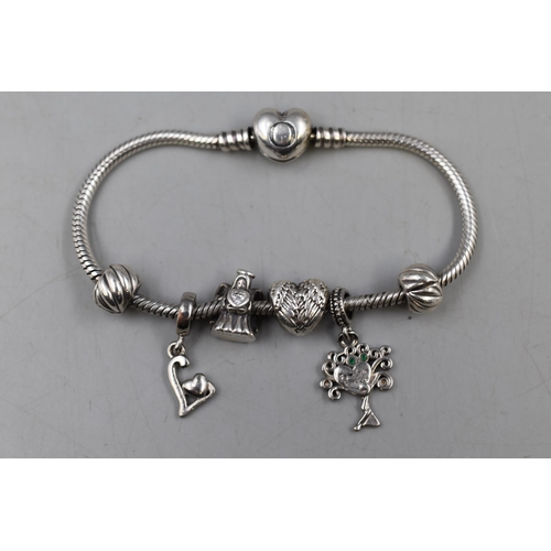 20 - Silver 925 Pandora Bracelet with a Selection of various Charms