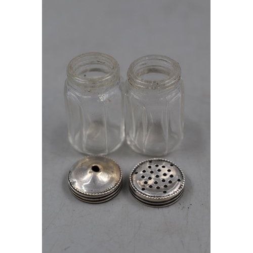 23 - Sterling Silver Miniature Salt and Pepper Pots