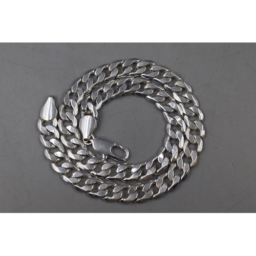 29 - Heavy Silver 925 Curb Link Chain (Approx. 83.27g)