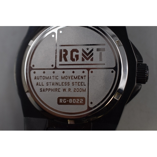 67 - RGMT (RG8022) Demolition Automatic Gents Watch with Paperwork and box (Working)