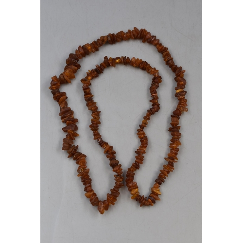 71 - A Baltic Amber Chip Necklace, Approx 48