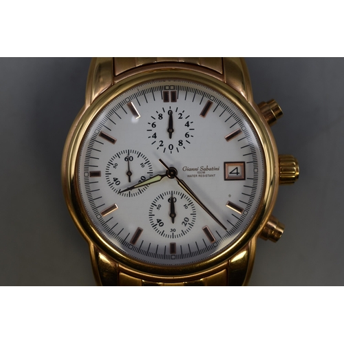 78 - Gianni Sabatini Gents Watch (Main Mechanism Ticking at time of Listing)