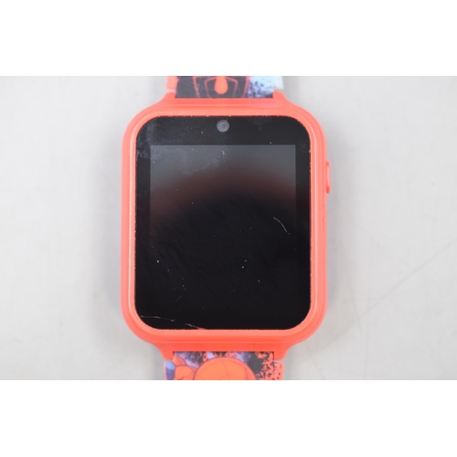 82 - Two Watches, includes Spiderman Smart Watch (powers on) and a Cased Blue Rubberised Watch