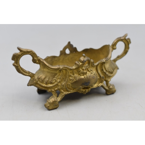 100 - A Brass Art Nouveau Miniature Planter, Crest To Base