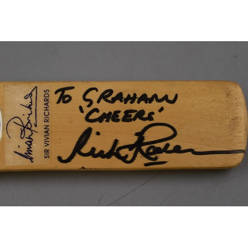 114 - Vivian Richards Signed Miniature Cricket Bat