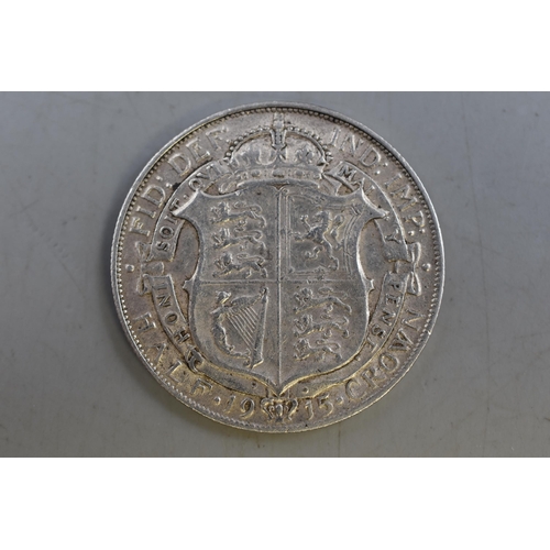 137 - George V 1915 Silver Half Crown