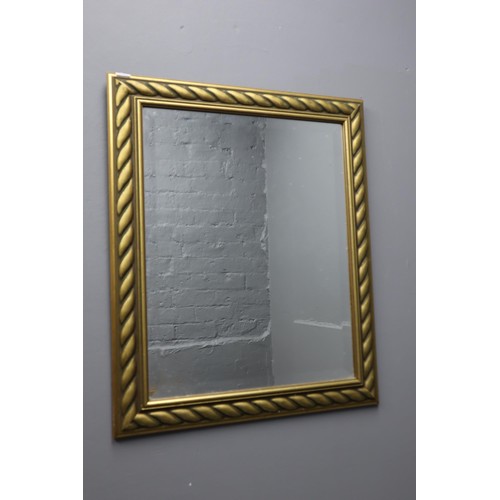 300 - Four Mirrors including two Gilt Framed, Leather Framed and Circular Ceramic Framed (Largest 36