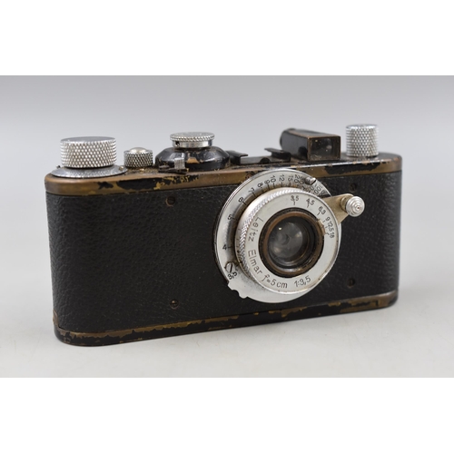 338 - Leitz Elmar f=5cm 1:3,5 USSR Camera (No 32310) Complete with Original Leica Case