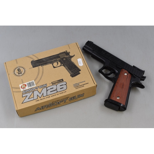 341 - An STI Edge P355 Airsoft Gun (Good Compression), With A Boxed ZM26 Airsoft Gun (Spares and Repairs).