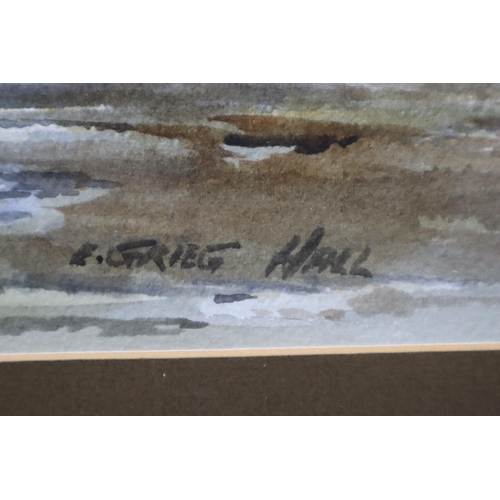 354 - Edward Grieg Hall Signed Framed and Glazed Watercolour of Lake Scene in Framed and Glazed Mount (26