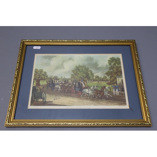 356 - A Selection of Four Framed and Glazed Prints of Horse and Carriages, Includes 'The Edinburgh Express... 