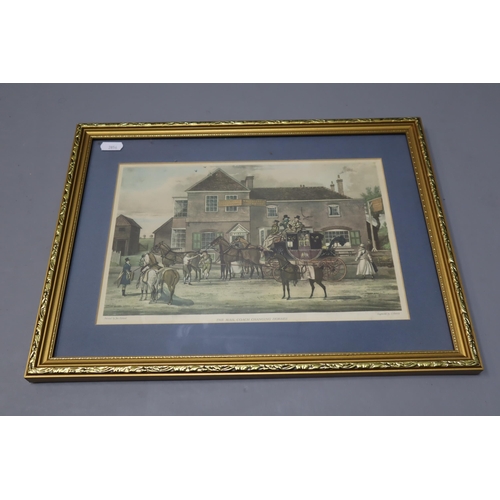 356 - A Selection of Four Framed and Glazed Prints of Horse and Carriages, Includes 'The Edinburgh Express... 