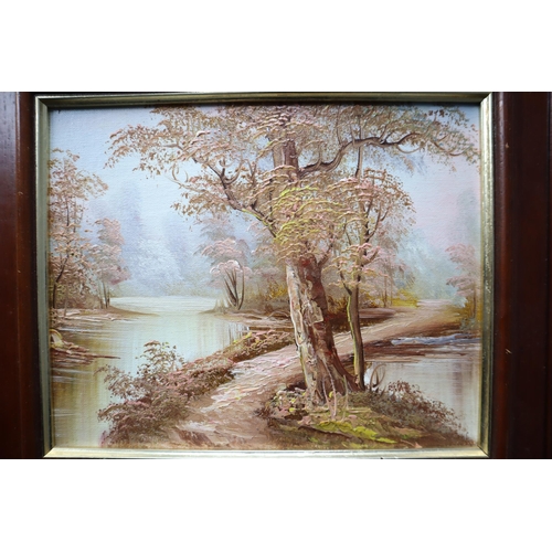 357 - Three Framed Oils on Canvass and Board Depicting Country Scenes in Framed Mounts