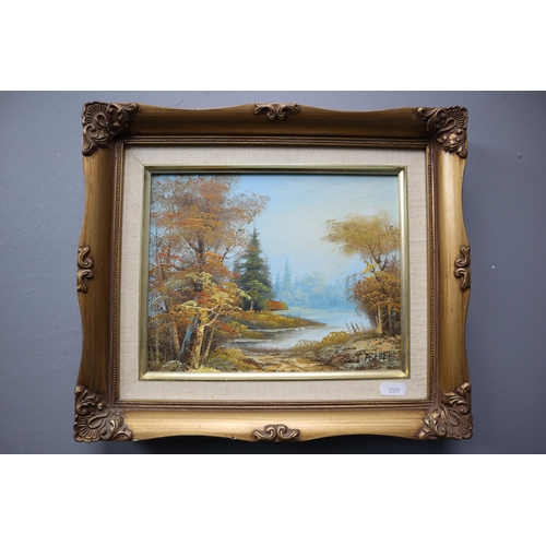 357 - Three Framed Oils on Canvass and Board Depicting Country Scenes in Framed Mounts