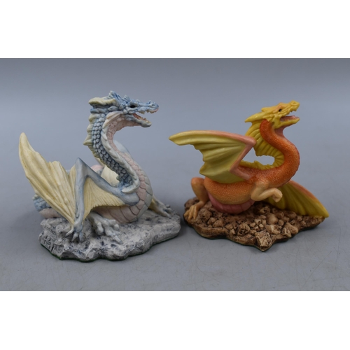 368 - Two Enchantica Dragon Figures. Includes Silverflame (EN2125) And Verratus (EN2111).