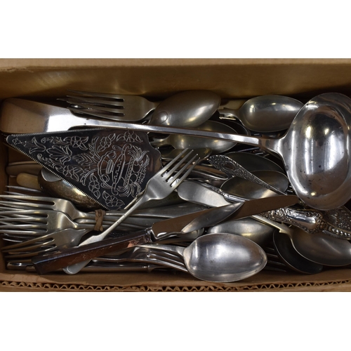 373 - A Mixed Selection of Silver Plated Cutlery. Includes 'Portland Silver', Plato and More.