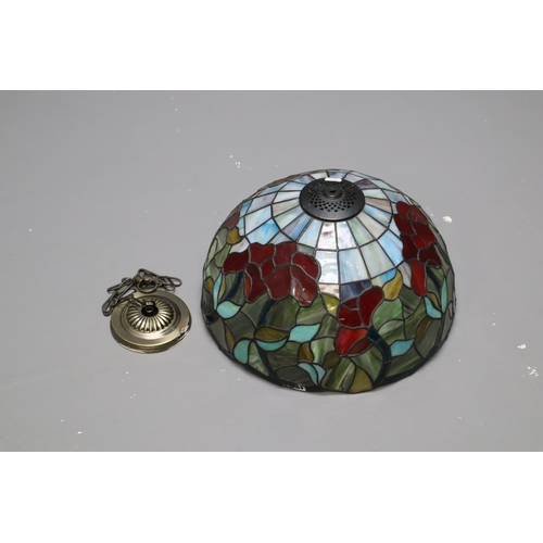 375 - Tiffany Style Leaded Glass lampshade (40cm Dia)