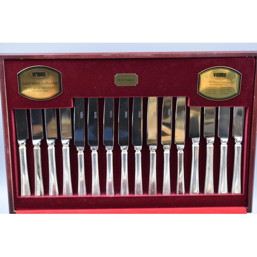 379 - A Large Set of Viners Silver Plated Cutlery, In Presentation Box