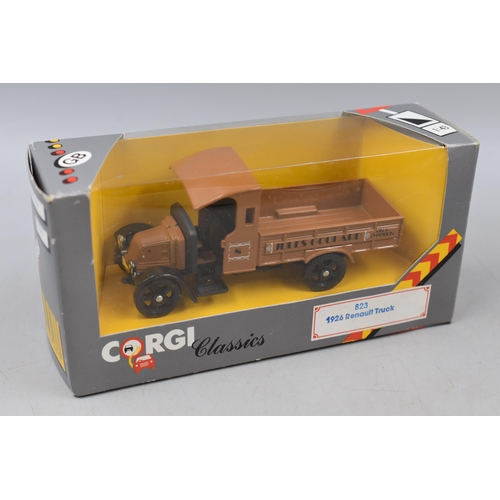 388 - Six Boxed Corgi Die-Cast Vehicles including Box Van, Commonwealth Games Taxi, Sunlight Soap, and Mor... 