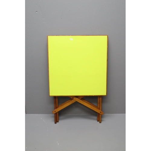 533 - Folding Lime Green Topped Table