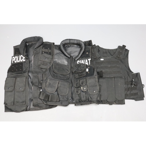 540 - Selection of 3 Police/SWAT Vests