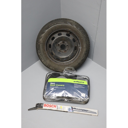 564 - A Volkswagen Wheel, With Firestone f590 Tyre, Neo Seat Covers and Bosch Super Windscreen Wipers (18)... 