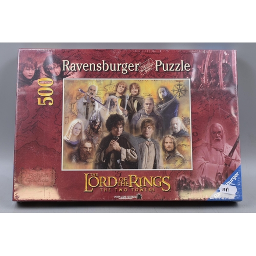 663 - Selection of Jigsaw Puzzles, includes Sealed Lord of The Rings The Two Towers, Eurographics, Sealed ... 