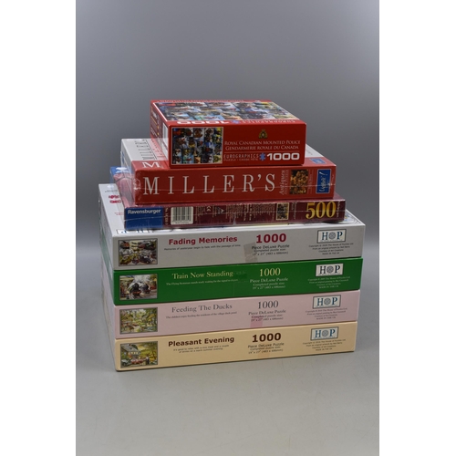 663 - Selection of Jigsaw Puzzles, includes Sealed Lord of The Rings The Two Towers, Eurographics, Sealed ... 